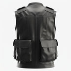 Men’s Rub Off Military Leather Vest - Timber AND Hide