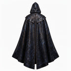 Men's Shadowed Ranger Leather Cloak | Medieval Hooded Cape, Fantasy LARP Costume - Timber AND Hide