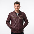 Men's Star-Lord Inspired Maroon Leather Jacket | Galactic Hero Cosplay Coat - Timber AND Hide