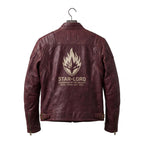 Men's Star-Lord Inspired Maroon Leather Jacket | Galactic Hero Cosplay Coat - Timber AND Hide