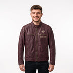 Men's Star-Lord Inspired Maroon Leather Jacket | Galactic Hero Cosplay Coat - Timber AND Hide