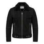 Men’s Suede Leather Jacket Black – Suede Black Jacket - Timber AND Hide
