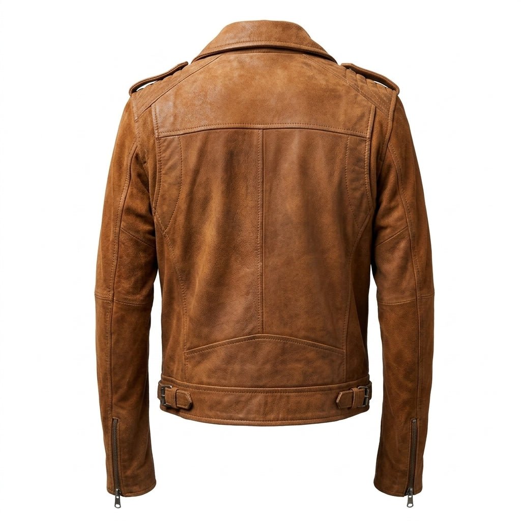 Men’s Suede Leather Jacket – Camel Brown - Timber AND Hide