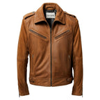 Men’s Suede Leather Jacket – Camel Brown - Timber AND Hide