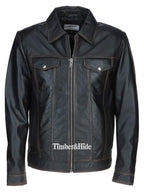 Men's tan leather bomber Jacket - Timber AND Hide