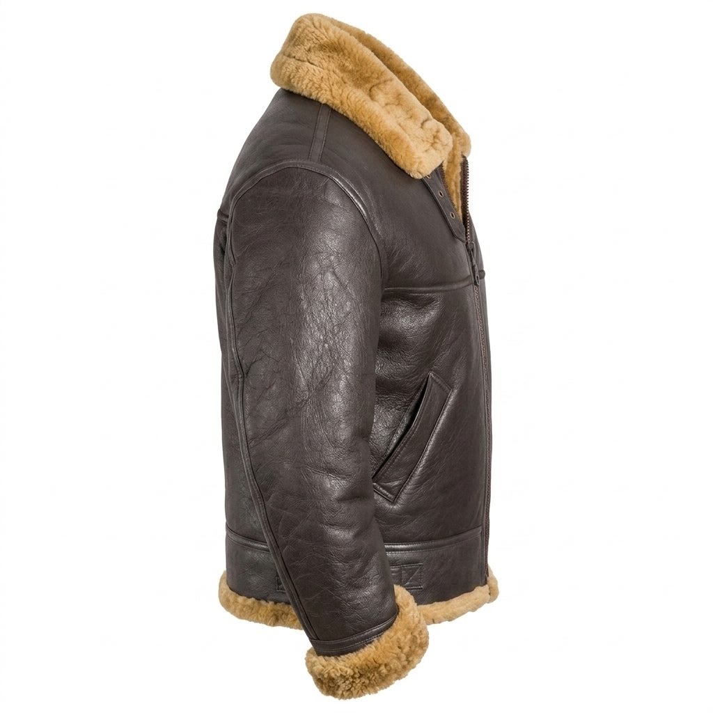 Men’s Trending B3 Bomber Shearling Leather Jacket - Timber AND Hide