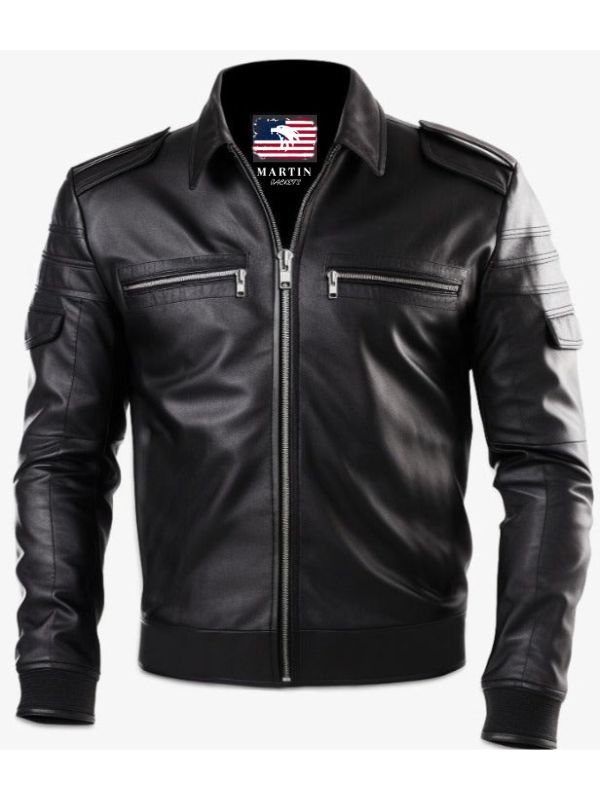 Michael Tom Classic Black Leather Jacket