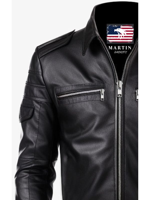 Michael Tom Classic Black Leather Jacket