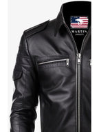 Michael Tom Classic Black Leather Jacket