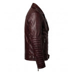 Motorhead Inspired Skull Print Leather Biker Jacket – Men's Gothic Rock Rider Coat - Timber AND Hide
