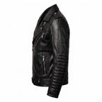 Motorhead Inspired Skull Print Leather Biker Jacket – Men's Gothic Rock Rider Coat - Timber AND Hide