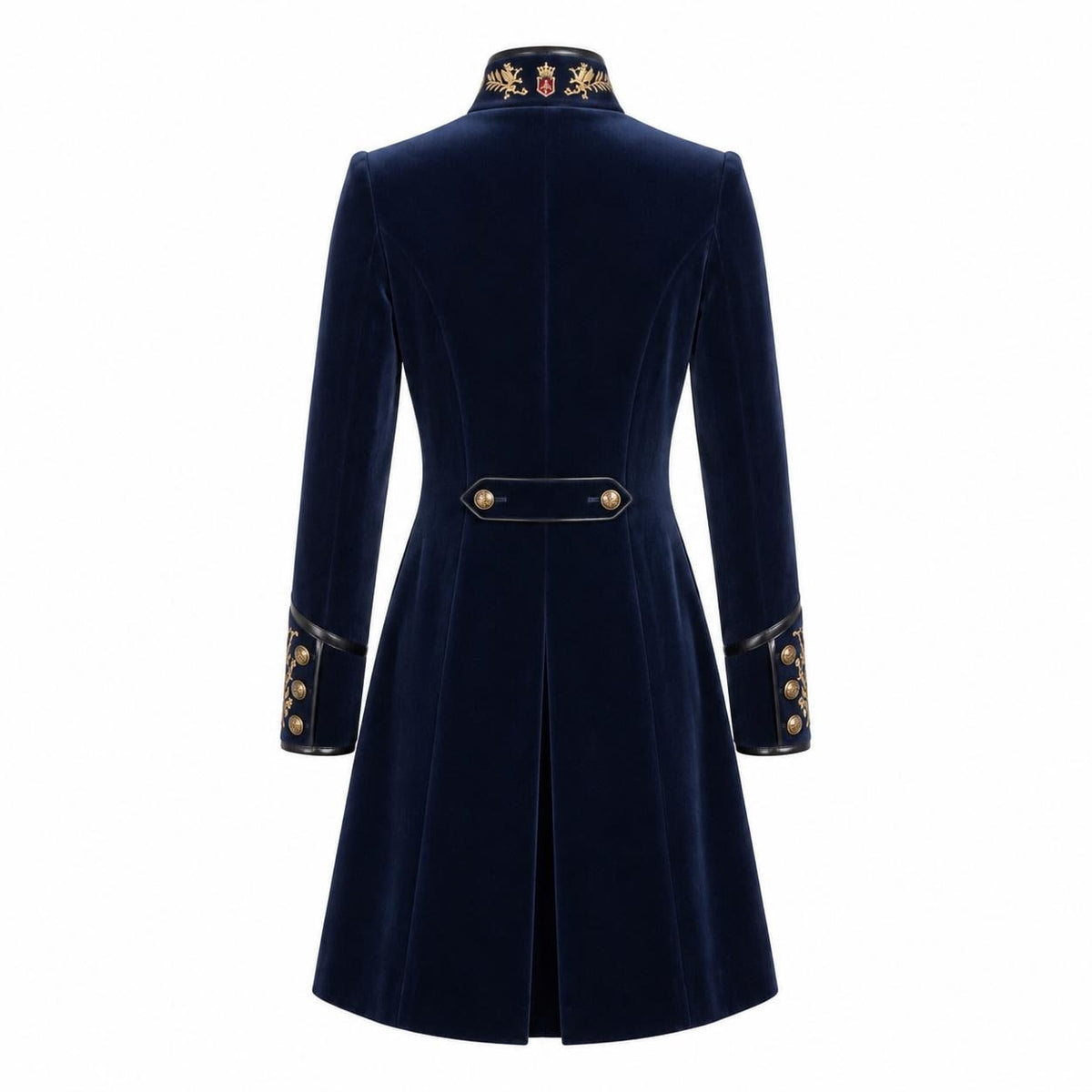 Navy Velvet Military Coat: Victorian Gothic Steampunk Royal Officer Jacket - Timber AND Hide