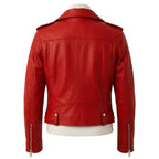 Olivia Leather Red Jacket – Women’s Premium Red Leather Jacket - Timber AND Hide