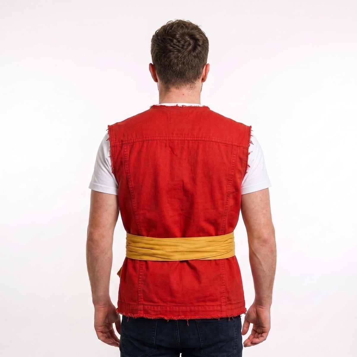 One Piece Luffy Red Cotton Vest | Men's Pirate Inspired Anime Cosplay Jacket - Timber AND Hide