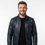 Reggie Black Leather Jacket - Men Leather Jacket Black - Timber AND Hide
