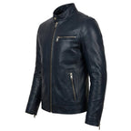 Reggie Black Leather Jacket - Men Leather Jacket Black - Timber AND Hide