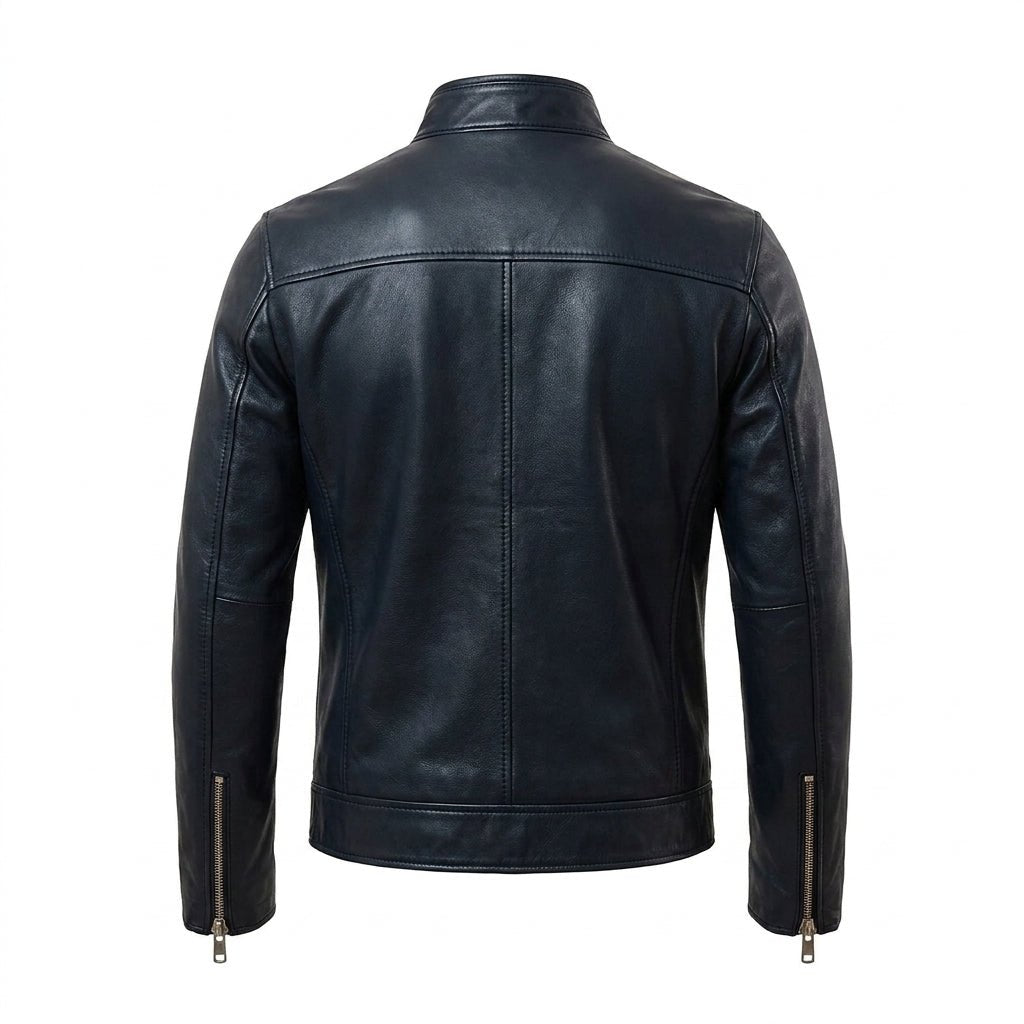 Reggie Black Leather Jacket - Men Leather Jacket Black - Timber AND Hide