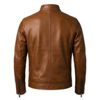 Riley Leather Brown Jacket - Men Leather Jacket Brown - Timber AND Hide