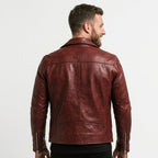 Roman Red Leather Jacket - Leather Jacket for Men Red - Timber AND Hide