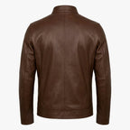 Ronnie Leather Brown Jacket - Men Leather Jacket Brown - Timber AND Hide