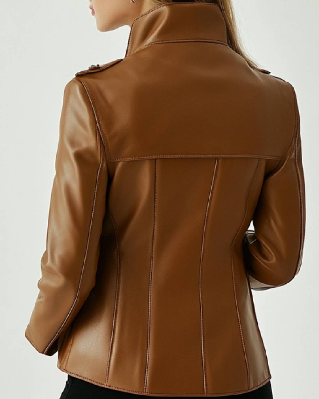 Rosie Leather Brown Jacket – Women’s Genuine Leather Jacket - Timber AND Hide