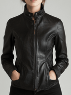Sienna Leather Black Jacket – Women’s Real Leather Jacket - Timber AND Hide