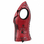 Sophie Red Leather Vest | Women's Leather Vest - Timber AND Hide