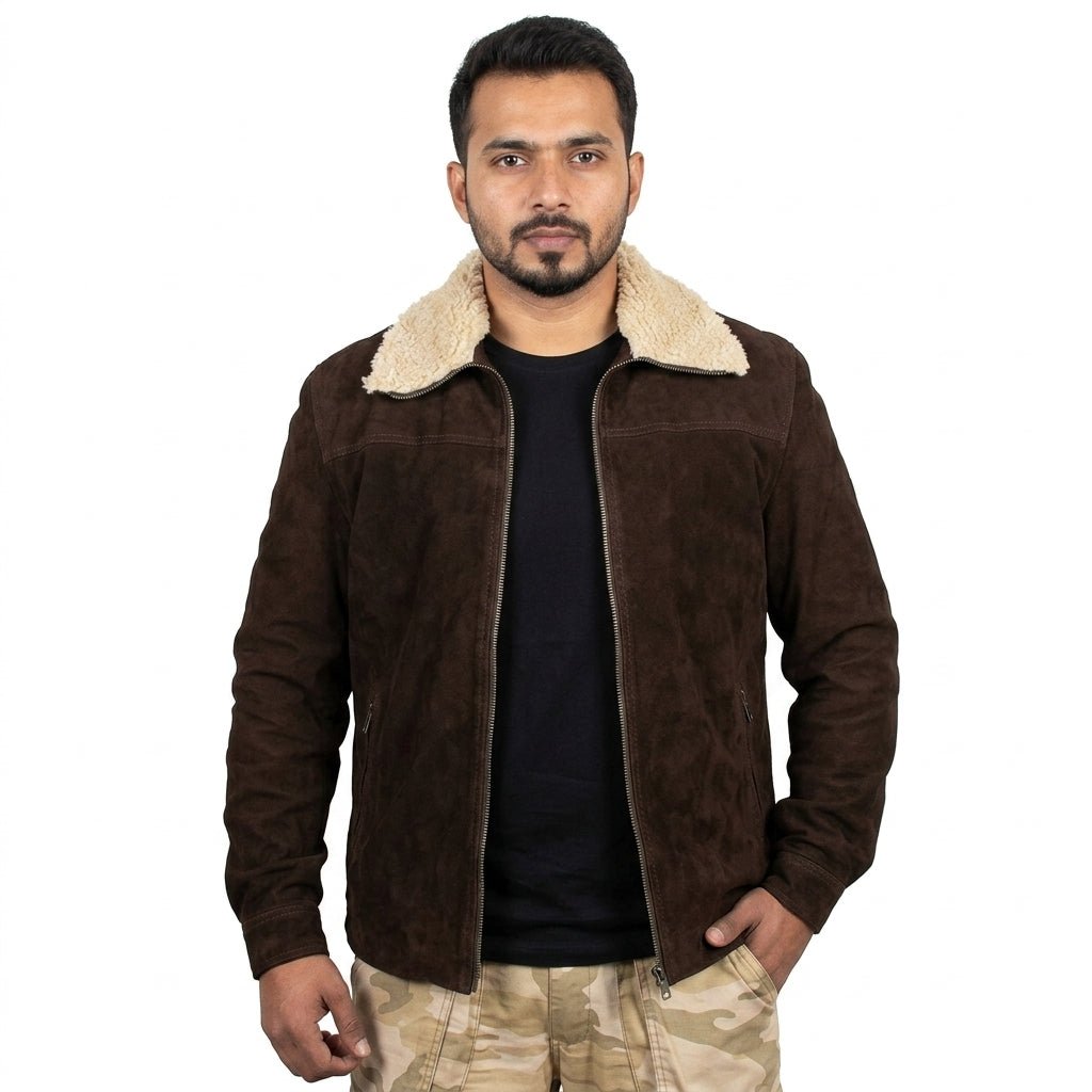 Stylish Brown Suede soft leather jacket - Timber AND Hide