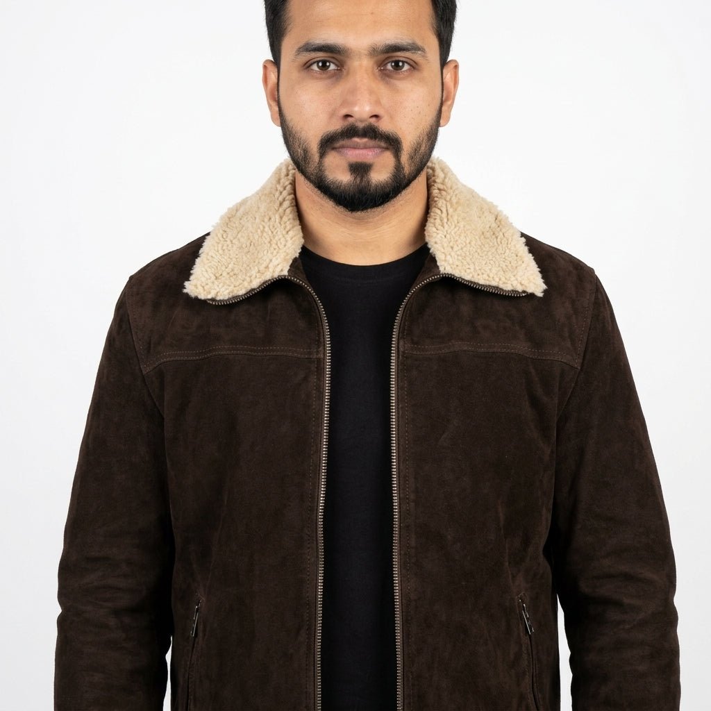 Stylish Brown Suede soft leather jacket - Timber AND Hide
