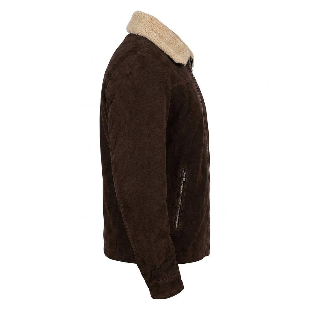 Stylish Brown Suede soft leather jacket - Timber AND Hide