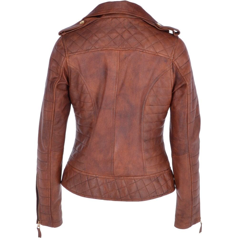 Stylish Women's Biker Jacket - Timber AND Hide