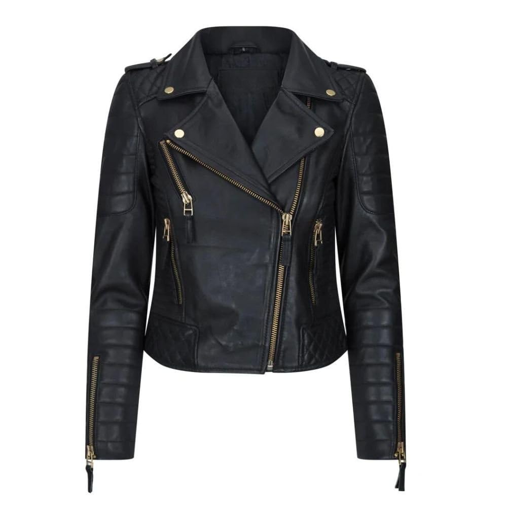 Stylish Women's Biker Jacket - Timber AND Hide