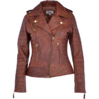 Stylish Women's Biker Jacket - Timber AND Hide