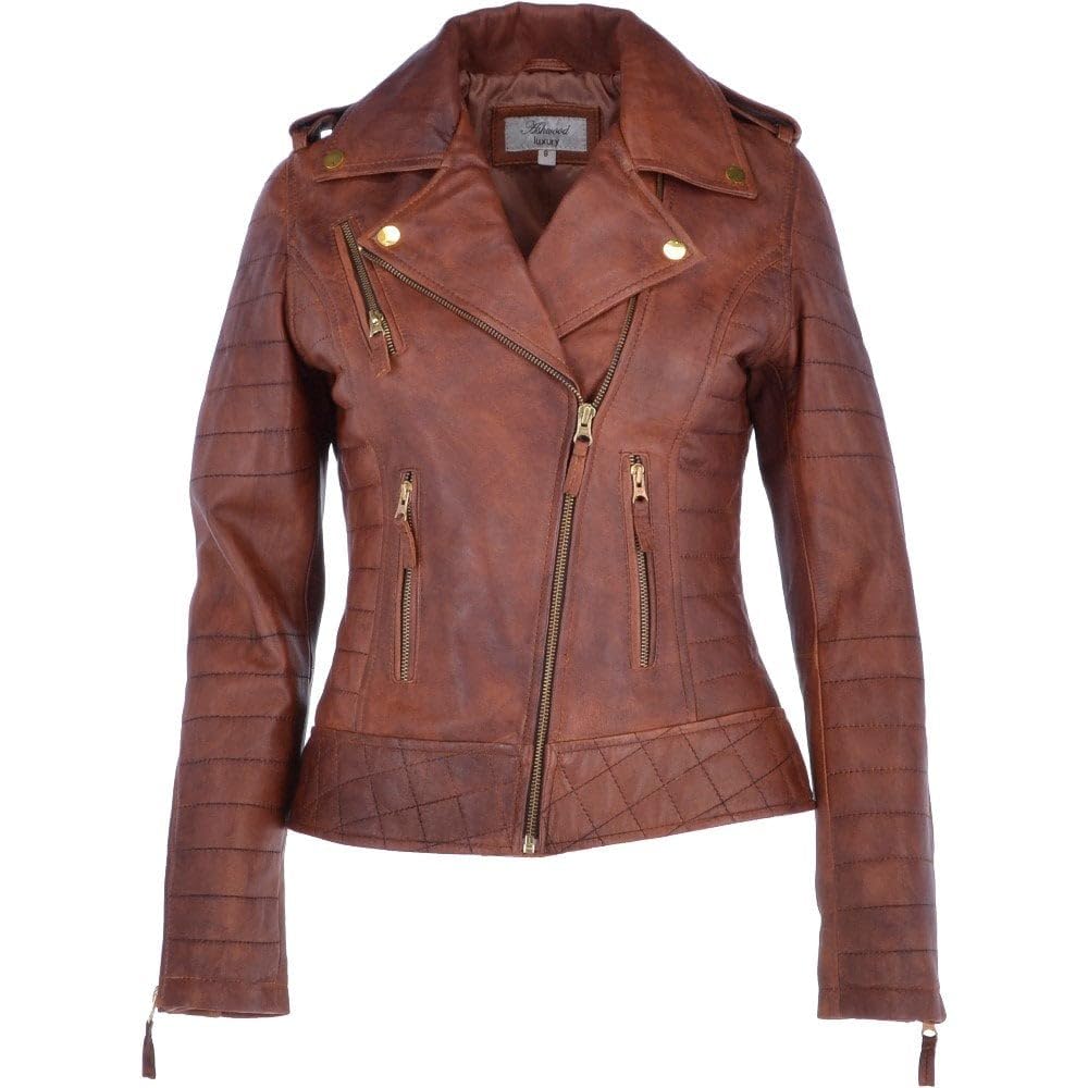 Stylish Women's Biker Jacket - Timber AND Hide