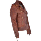 Stylish Women's Biker Jacket - Timber AND Hide