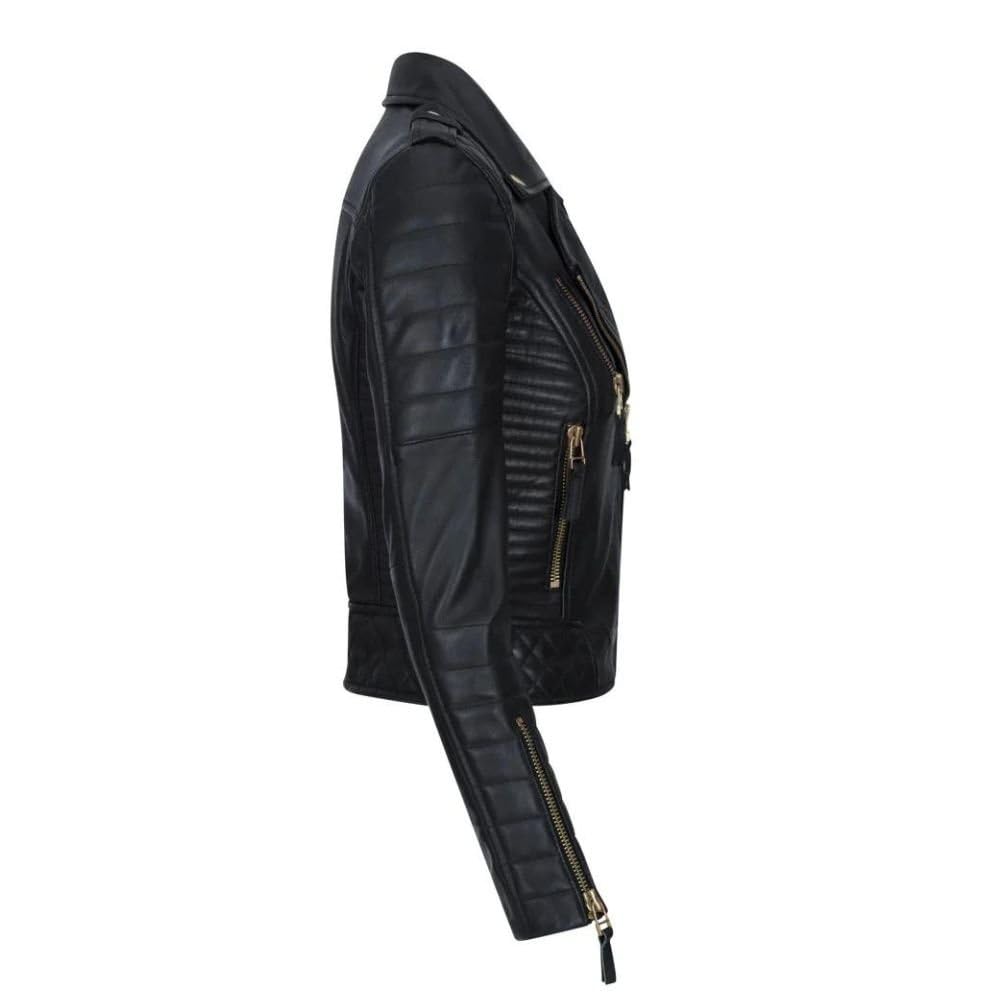 Stylish Women's Biker Jacket - Timber AND Hide