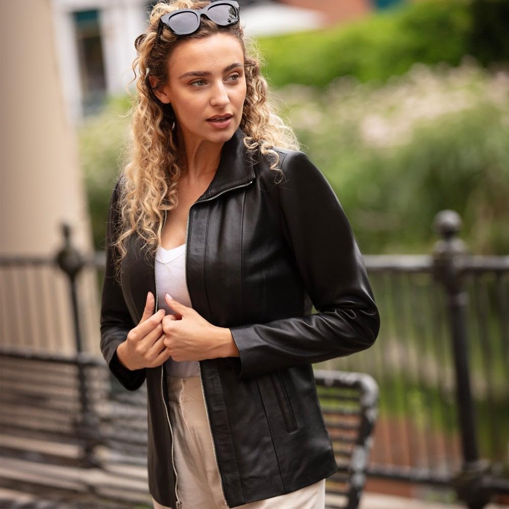 Stylish Women's Leather Jacket - Timber AND Hide