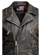 Vintage Brown Distressed Biker Genuine Leather Jacket