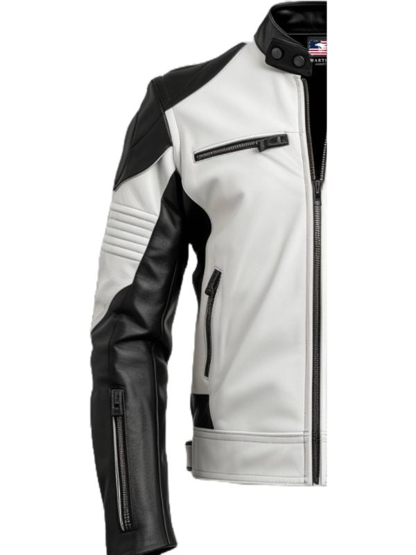 White Faux Leather Jacket