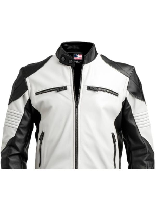 White Faux Leather Jacket