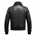 Women Black Biker Bomber Leather Jacket - Timber AND Hide