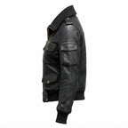 Women Black Biker Bomber Leather Jacket - Timber AND Hide