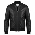 Women Bomber Leather Jacket- Black Leather Jacket for Women - Timber AND Hide