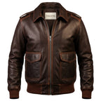Women Bomber Leather Jacket – Brown Leather Jacket for Women - Timber AND Hide