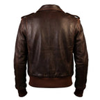 Women Bomber Leather Jacket – Brown Leather Jacket for Women - Timber AND Hide