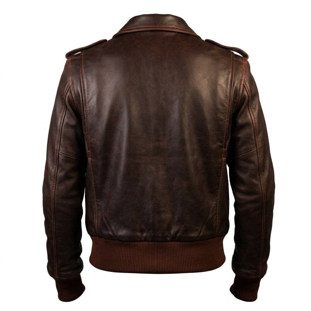 Women Bomber Leather Jacket – Brown Leather Jacket for Women - Timber AND Hide