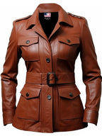 Women’s Brown Leather Coat – Elegant &amp; Timeless Outerwear