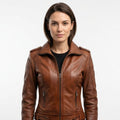 Women Brown Leather Jacket - Women Leather Jackets - Timber AND Hide