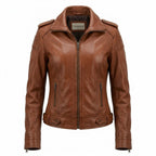 Women Brown Leather Jacket - Women Leather Jackets - Timber AND Hide