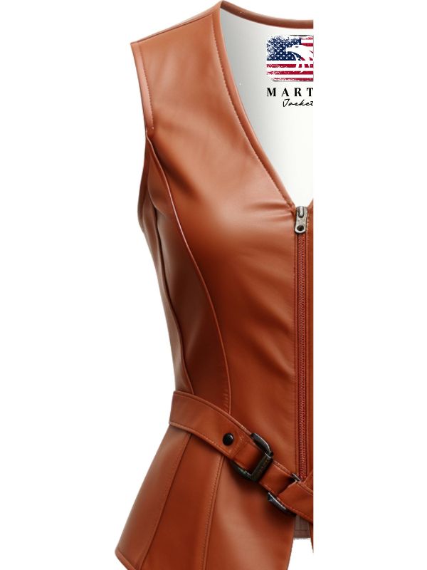 Women’s Classic Brown Leather Vest